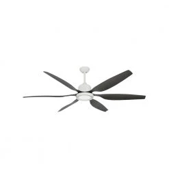 Titan II Wi-Fi 66 in. Integrated LED Indoor/Outdoor Pure White/ORB Smart Ceiling Fan with Remote Control by TroposAir