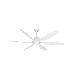 Titan II Wi-Fi 66 in. Indoor/Outdoor Pure White Smart Ceiling Fan and LED Light with Remote Control by TroposAir