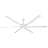 Titan II Wi-Fi 84 in. Indoor/Outdoor Pure White Smart Ceiling Fan and LED Light with Remote Control by TroposAir -Philips Lighting Shop pure white troposair ceiling fans with lights 88258 88282 36103 64 1000