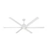 Titan II Wi-Fi 72 in. Indoor/Outdoor Pure White Smart Ceiling Fan and LED Light with Remote Control by TroposAir