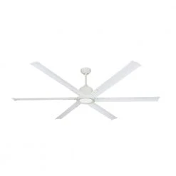 Titan II Wi-Fi 72 in. Indoor/Outdoor Pure White Smart Ceiling Fan and LED Light with Remote Control by TroposAir