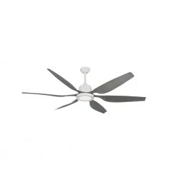 Titan II Wi-Fi 66 in. Integrated LED Indoor/Outdoor Pure White/BN Smart Ceiling Fan with Remote Control by TroposAir