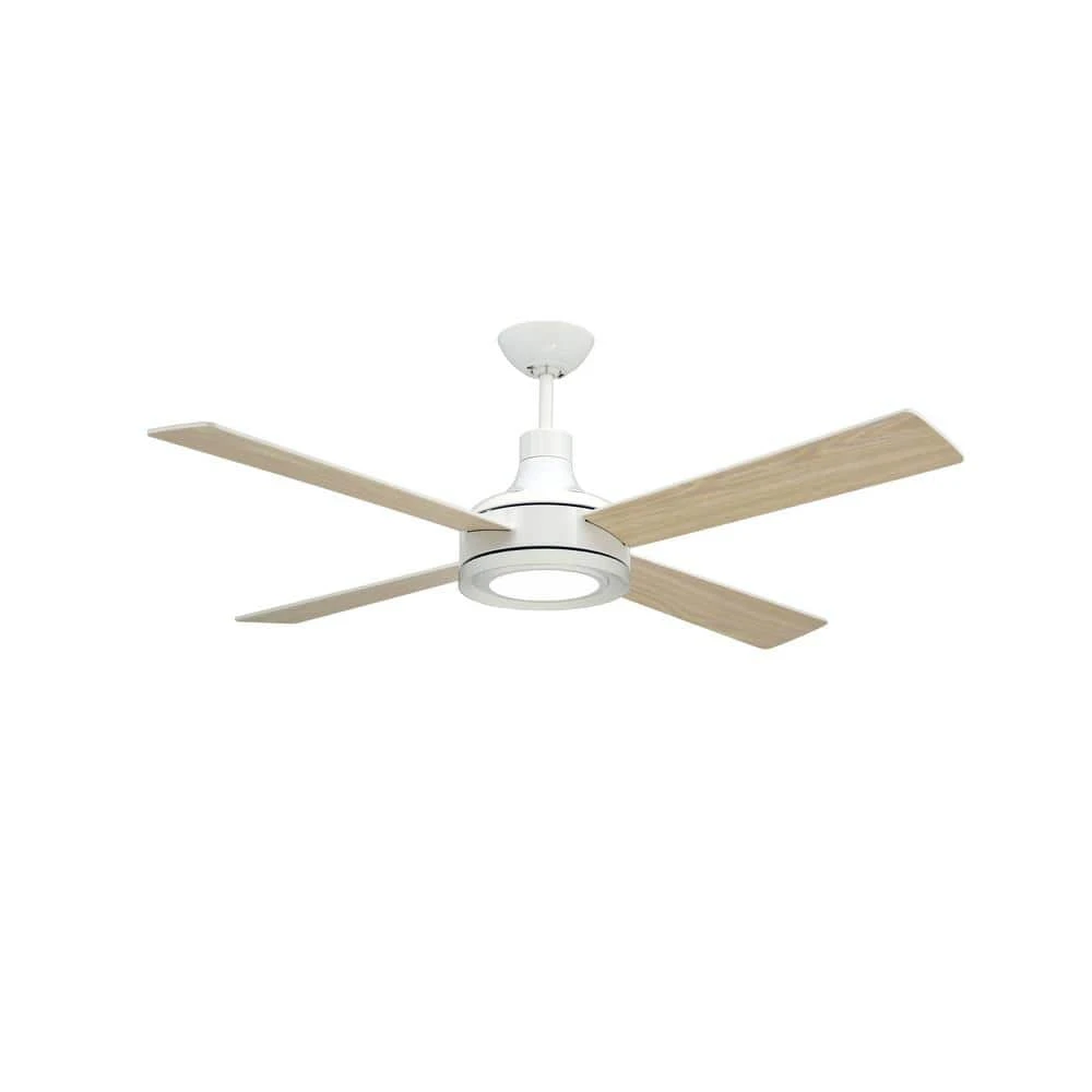 Quantum II 52 in. LED Pure White Ceiling Fan with Light and Remote Control by TroposAir 2 Quantum II 52 in. LED Pure White Ceiling Fan with Light and Remote Control by TroposAir