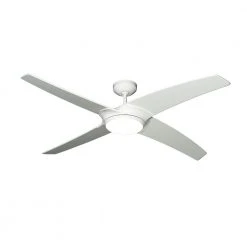 Starfire 56 in. Pure White Ceiling Fan with LED Light by TroposAir