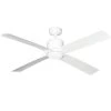 Estero 52 in. Integrated LED Indoor/Outdoor Pure White Ceiling Fan with Light and Remote Control by TroposAir 2 Estero 52 in. Integrated LED Indoor/Outdoor Pure White Ceiling Fan with Light and Remote Control by TroposAir -Philips Lighting Shop pure white troposair ceiling fans with lights 88770 64 1000