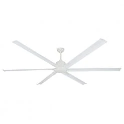 Titan II Wi-Fi 84 in. Indoor/Outdoor Pure White Smart Ceiling Fan with Remote Control by TroposAir