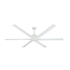 Titan II Wi-Fi 72 in. Indoor/Outdoor Pure White Smart Ceiling Fan with Remote Control by TroposAir