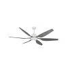 Titan II Wi-Fi 66 in. Indoor/Outdoor Pure White/BN Smart Ceiling Fan with Remote Control by TroposAir -Philips Lighting Shop pure white troposair ceiling fans without lights 88258 88284 64 1000