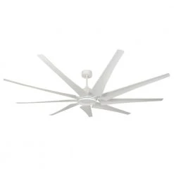 Liberator WiFi 82 in. Indoor/Outdoor Pure White Smart Ceiling Fan with Remote Control by TroposAir