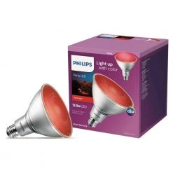 90-Watt Equivalent PAR 38 LED Flood Red by Philips -Philips Lighting Shop red philips colored light bulbs 469106 4f 1000