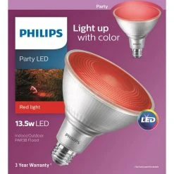 90-Watt Equivalent PAR 38 LED Flood Red by Philips -Philips Lighting Shop red philips colored light bulbs 469106 c3 1000