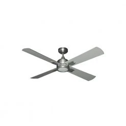 Captiva 52 in. LED Satin Steel Ceiling Fan and Light with Remote Control by TroposAir