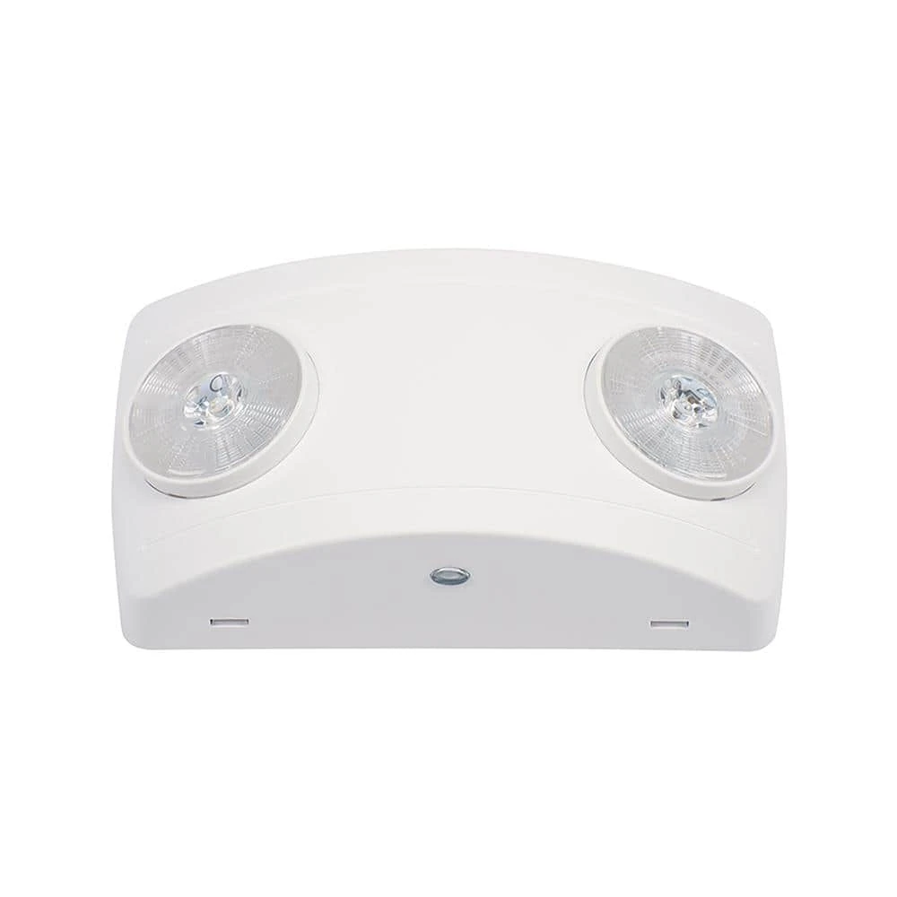 2-Light Thermoplastic Wall or Ceiling Mount LED White Emergency Fixture with Adjustable Optics by Philips 1 2-Light Thermoplastic Wall or Ceiling Mount LED White Emergency Fixture with Adjustable Optics by Philips