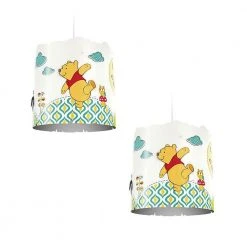 Philips Lighting Shop 12 10.24 in. White Plastic Globe Disney Winnie the Pooh Children Kid Suspension Light Lampshade (2-Pack) by Philips