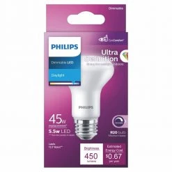 45-Watt Equivalent R20 Ultra-Definition Dimmable E26 LED Light Bulb Daylight 5000K (1-Pack) by Philips -Philips Lighting Shop white philips led light bulbs 576488 4f 1000