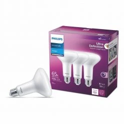 65-Watt Equivalent BR30 Ultra-Definition Dimmable E26 LED Light Bulb Daylight 5000K (3-Pack) by Philips -Philips Lighting Shop white philips led light bulbs 576751 c3 1000