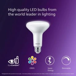 65-Watt Equivalent BR30 Ultra-Definition Dimmable E26 LED Light Bulb Daylight 5000K (3-Pack) by Philips -Philips Lighting Shop white philips led light bulbs 576751 fa 1000