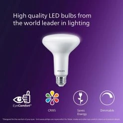 65-Watt Equivalent BR30 Ultra Definition Dimmable E26 LED Light Bulb Soft White with Warm Glow 2700K (3-Pack) by Philips -Philips Lighting Shop white philips led light bulbs 576769 fa 1000