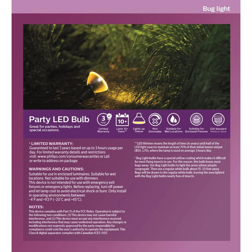 90-Watt Equivalent PAR38 LED Flood Yellow by Philips 8 90-Watt Equivalent PAR38 LED Flood Yellow by Philips - Image 6