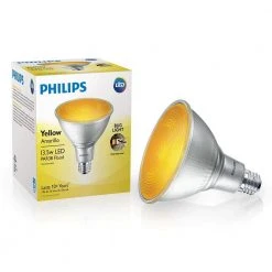 90-Watt Equivalent PAR38 LED Flood Yellow (4-Pack) by Philips -Philips Lighting Shop yellow philips colored light bulbs 469080 4f 1000 1