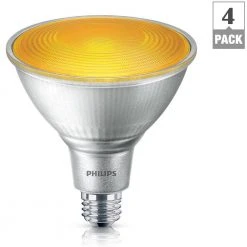 90-Watt Equivalent PAR38 LED Flood Yellow (4-Pack) by Philips -Philips Lighting Shop yellow philips colored light bulbs 469080 a0 1000